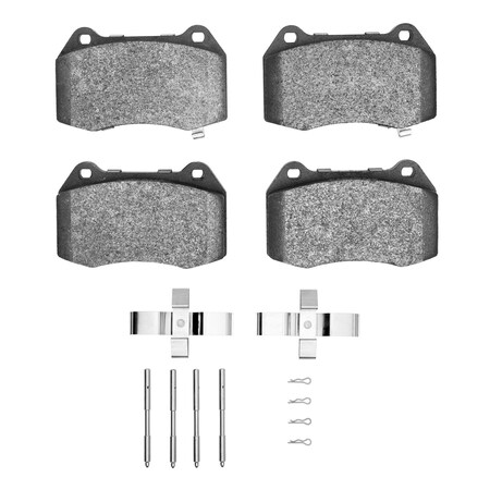 Dynamic Friction Co 3000 Ceramic Brake Pads and Hardware Kit, Low Dust, Low Copper Ceramic, 100% Asbestos-free, Front 1310-0960-12